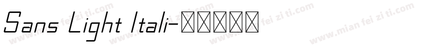 Sans Light Itali字体转换